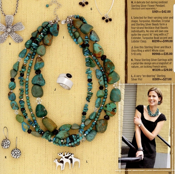 Silpada  - Classic 4 Strand Turquoise Necklace - Picture 7 of 8